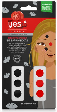 Yes To Detoxifying Charcoal Zit Zapping Dots, 24 Dots | NutriFarm.ca