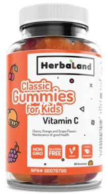 Herbaland Kids Vitamin C Classic Gummies, 60 Gummies | NutriFarm.ca
