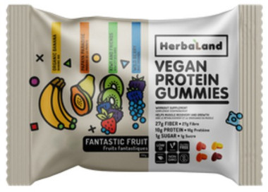Herbaland Protein Gummies, 12 bags(1 bag x 50g) | NutriFarm.ca