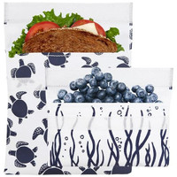 Lunchskins Reusable Bag Set (turtle velcro) | NutriFarm.ca