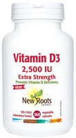 New Roots Vitamin D3 2,500 IU Extra Strength, 360 Caps | NutriFarm.ca