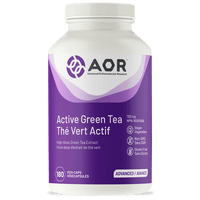 AOR Active Green Tea, 180 Vegetable Capsules | NutriFarm.ca