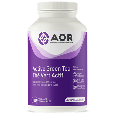 AOR Active Green Tea, 180 Vegetable Capsules | NutriFarm.ca
