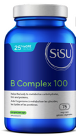 SISU B Complex 100, 75 Vegetable Capsules (Bonus Size) | NutriFarm.ca