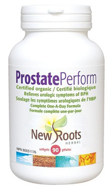New Roots Prostate Perform Certified Organic, 90 Softgels | NutriFarm.ca