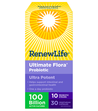 RENEW LIFE Ultimate Flora Ultra Potent 100 Billion, 30 Vegetable Capsules | NutriFarm.ca