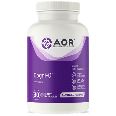 AOR Cogni-Q, 30 Vegetable Capsules | NutriFarm.ca