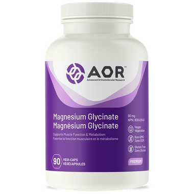 AOR Magnesium Glycinate, 90 Vegetable Capsules | NutriFarm.ca