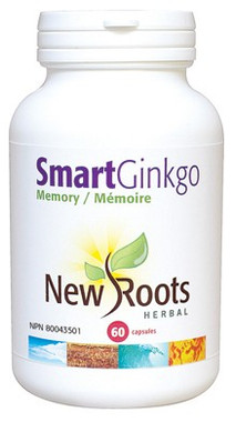 New Roots Smart Ginkgo, 60 Capsules | NutriFarm.ca