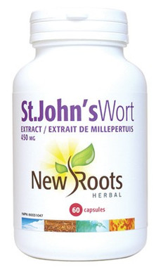 New Roots St. John’s Wort Extract 450 mg, 60 Capsules | NutriFarm.ca