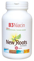 New Roots Vitamin B3 Niacin 100 mg, 90 Capsules | NutriFarm.ca