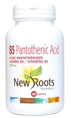 New Roots Vitamin B5 Pantothenic Acid 250 mg, 90 Capsules | NutriFarm.ca