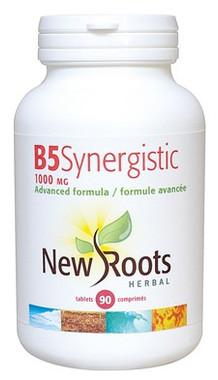 New Roots Vitamin B5 Synergistic 1000 mg, 90 Tablets | NutriFarm.ca