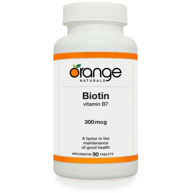 Orange Naturals Biotin, 90 Tablets | NutriFarm.ca