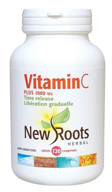 New Roots Vitamin C Plus 1000 mg, 120 Tablets | NutriFarm.ca