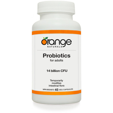 Orange Naturals Probiotics for Adults, 45 Vegetable Capsules | NutriFarm.ca