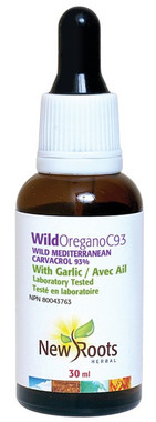 New Roots Wild Oregano C93 With Garlic, 30 ml | NutriFarm.ca
