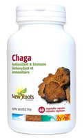 New Roots Chaga 350 mg (40% Polysaccharides), 60 Capsules | NutriFarm.ca