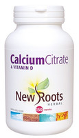 New Roots Calcium Citrate & Vitamin D, 150 Capsules | NutriFarm.ca