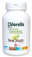 New Roots Chlorella (Certified Organic) 455 mg, 300 Capsules | NutriFarm.ca