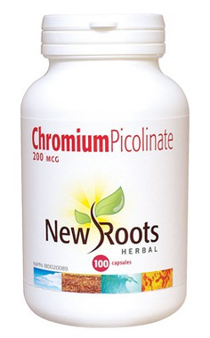 New Roots Chromium Picolinate 200 mcg, 100 Capsules | NutriFarm.ca
