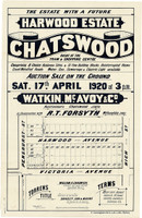 Harwood Estate, Chatswood, 1920