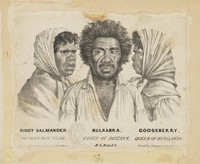 Biddy Salmander, Broken-Bay tribe; Bulkabra, Chief of Botany; Gooseberry, Queen of Bungaree, NSW, ca. 1834