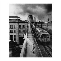 Windsurfer and Train on the Bridge, 1995