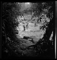 'Boys bathing at RAAF Camp', Nimadao River, New Guinea, 1943
