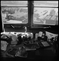 Photograph retouching table, Clarence Street studio, 1941