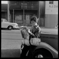 Paper boy, Cooper Street, Surry Hills, 1951