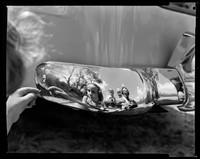 Bumper bar reflection family shot, 1956