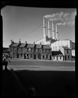 Pyrmont power station and Georgian terrace houses, Pyrmont Road, 1961