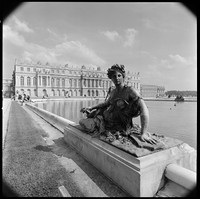 Bronze Nymph statue, Parterre d'Eau at the Château de Versailles, 1978