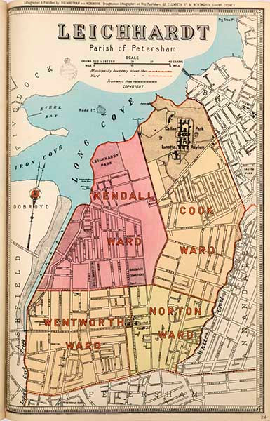 Leichhardt Suburban Map The Library Print Shop 