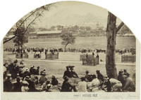 Cricket match in the Domain, 1862