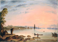 Sydney NSW from Garden Island. Government House to the left, 1846