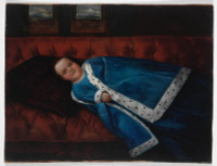 Child in carrying cloak, ca. 1850