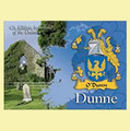 Dunne  Coat of Arms Irish Family Name Fridge Magnets Set of 2