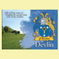 Devlin Coat of Arms Irish Family Name Fridge Magnets Set of 2