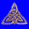 Triangular Celtic Knotwork Polished Bronze Brooch