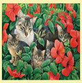 Mother And Kittens Animal Themed Mega Wooden Jigsaw Puzzle 500 Pieces