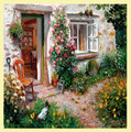 Roses Around The Door Fine Art Themed Maestro Wooden Jigsaw Puzzle 300 Pieces