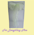 Pear Green Organza Wedding Chair Sash Ribbon Bow Decorations x 10 For Hire