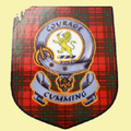 Cumming Clan Tartan Clan Cumming Badge Shield Decal Sticker