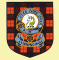 Cunningham Clan Tartan Clan Cunningham Badge Shield Decal Sticker