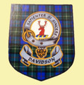 Davidson Clan Tartan Clan Davidson Badge Shield Decal Sticker Set of 3