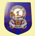 Elliot Clan Tartan Clan Elliot Badge Shield Decal Sticker