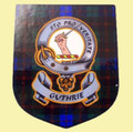 Guthrie Clan Tartan Clan Guthrie Badge Shield Decal Sticker Set of 3