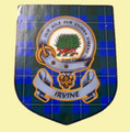 Irvine Clan Tartan Clan Irvine Badge Shield Decal Sticker
